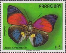 Paraguay 1973 South American Butterflies 5G.jpg