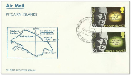Pitcairn Islands 1974 Winston Churchill Birth Centenary fdc.jpg
