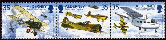 Alderney 1995 Aircraft - Birth Centenary of Tommy Rose 35p.jpg