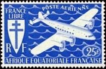 French Equatorial Africa 1941 Airmail - Aircraft 25f.jpg