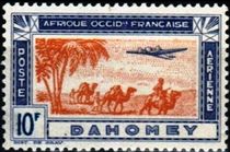 Dahomey 1942 Airmail - Aircraft over Landscape f.jpg