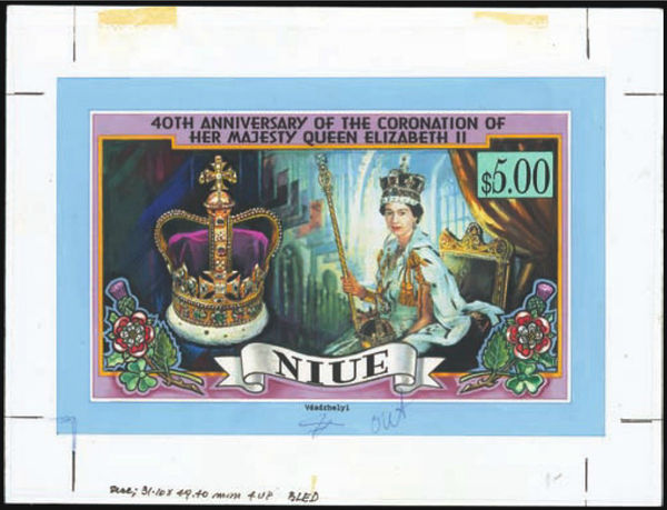 Niue 1993 Queen Elizabeth II, 40th Anniv. of Coronation a1.jpg