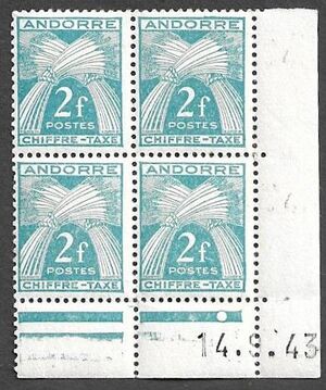 Andorra - French 1943 - Postage Due Stamps Sht200a.jpg