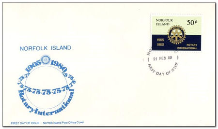 Norfolk Island 1980 Rotary International Anniversary fdc.jpg