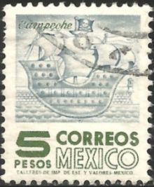 Mexico 1950 -1952 Definitives 5p.jpg