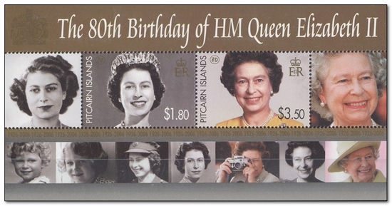 Pitcairn Islands 2006 Queen's 80th Birthday ms.jpg