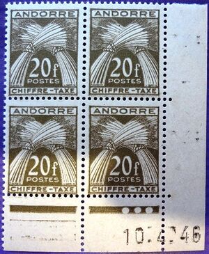 Andorra - French 1943 - Postage Due Stamps Sht200.jpg