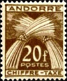 Andorra - French 1943 - Postage Due Stamps 20F.jpg