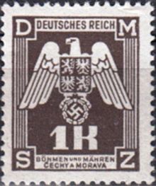 Bohemia and Moravia 1943 Official Stamps 1k.jpg