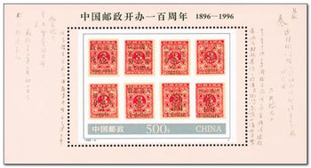 China (Peoples Republic) 1996 State Postal Service Centenary ms.jpg
