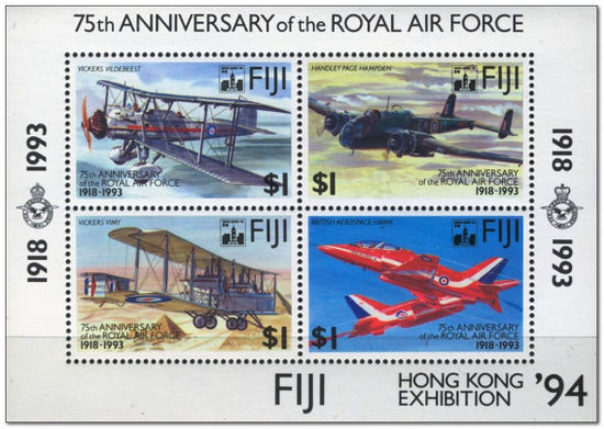 Fiji 1993 75th Anniversary of the Royal Air Force ms.jpg