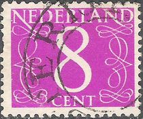 Netherlands 1953 - 1957 Definitives - Numerals 8c.jpg