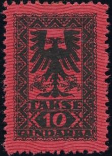 Albania 1922 Postage Dues - Coat of Arms 10.jpg