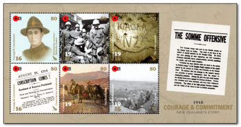 New Zealand 2016 World War I - 1916 Courage and Commitment 1ms.jpg