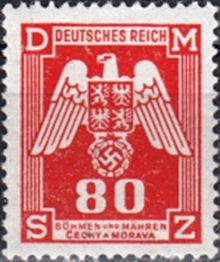 Bohemia and Moravia 1943 Official Stamps 80h.jpg