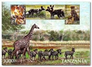 Tanzania 2011 Animals of Tanzania MS.jpg