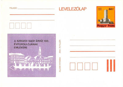 Hungary PS 1979 Centenary of Szeged Flood card.jpg