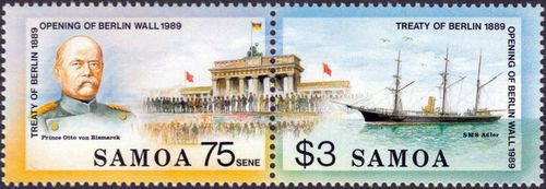 Samoa 1990 Otto von Bismarck, Brandenburg Gate a.jpg