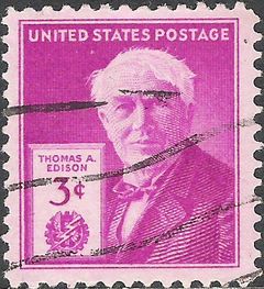 United States of America 1947 Thomas A.Edison, Birth Centenary 3c.jpg