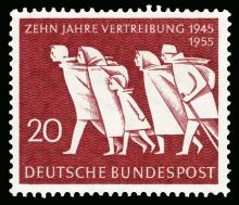 Germany-West 1955 Ten Years of Expulsion of the German People 20pf.jpg