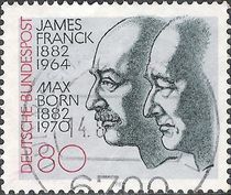 Germany-West 1982 Max Born and James Franck 80pf.jpg