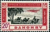 Dahomey 1942 Airmail - Aircraft over Landscape g.jpg