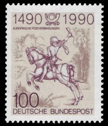 Germany-West 1990 500th Anniv of Regular European Postal Services a.jpg