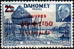Dahomey 1944 Philippe Pétain - Witout "RF" - Surcharged a.jpg