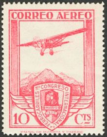 Spain 1930 Airmail - International Railway Congress 10c.jpg
