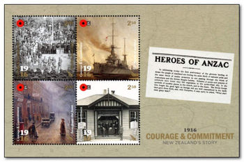 New Zealand 2016 World War I - 1916 Courage and Commitment 2ms.jpg