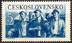 Czechoslovakia 1950 The 5th Anniversary of the Communist Regime (part II) 5Kr.jpg