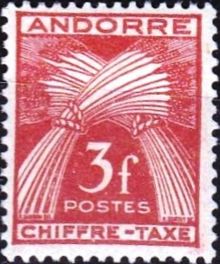 Andorra - French 1943 - Postage Due Stamps 3F.jpg