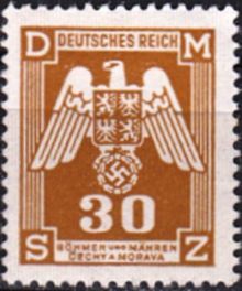 Bohemia and Moravia 1943 Official Stamps 30h.jpg