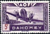 Dahomey 1942 Airmail - Aircraft over Landscape e.jpg