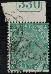 1867 One Shilling Green Plate 6 Large White Corner Letters AB.jpg