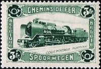 Belgium 1934 Railway Stamps Small Parcel Post 3F.jpg