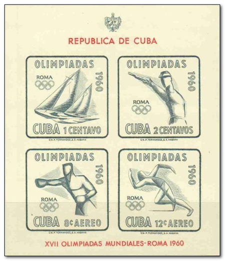 Cuba 1960 Olympics ms.jpg