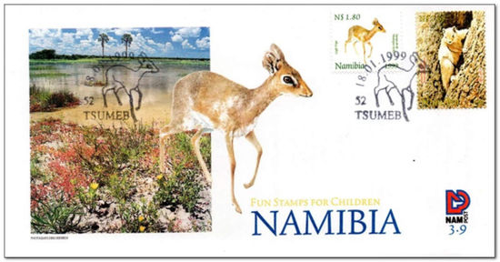 Namibia 1999 Animals - Stamps for Children fdc.jpg