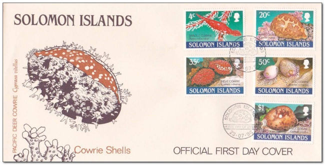 Solomon Islands 1990 Cowrie Shells fdc.jpg