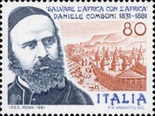 Italy 1981 150th Birth Anniv of Daniele Comboni a.jpg