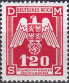 Bohemia and Moravia 1943 Official Stamps 1k20.jpg