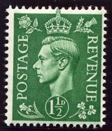 GB 1950 King George VI Definitives - Colour Change 1halfd.jpg