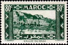 French Morocco 1942-1945 - Definitives - Local Motives - New Colours and Values 80c.jpg