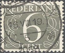 Netherlands 1953 - 1957 Definitives - Numerals 6c.jpg