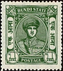 Bundi 1941 Definitives Maharao Rajah Bahadur Singh 1a.jpg