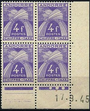 Andorra - French 1943 - Postage Due Stamps Sht400.jpg
