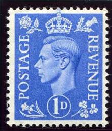 GB 1950 King George VI Definitives - Colour Change 1d.jpg