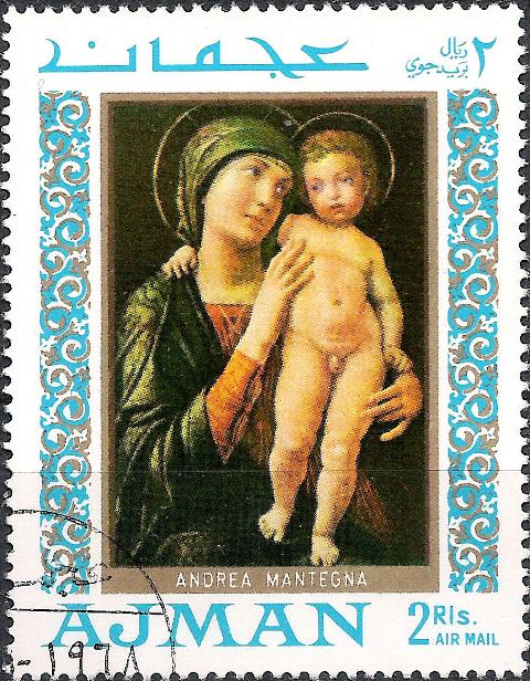 Ajman 1968 Airmail - Madonna Paintings 2R.jpg
