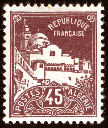 Algeria 1926 Definitives - Mosque of the Fishermen 45cm.jpg