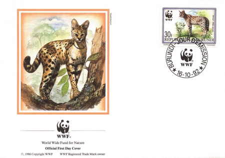 Burundi 1992 Felis Serval World Wildlife Fund WWF a1.jpg